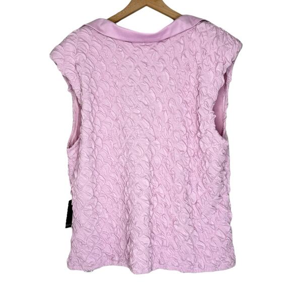 Eloquii purple popcorn sleeveless square blouse size 22 plus size NWT - Picture 2 of 5